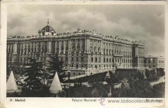Postales: MADRID PALACIO REAL ESCRITA - Foto 1