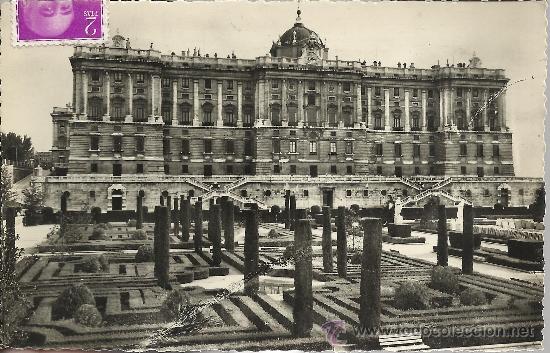 Postales: MADRID PALACIO REAL ESCRITA - Foto 1