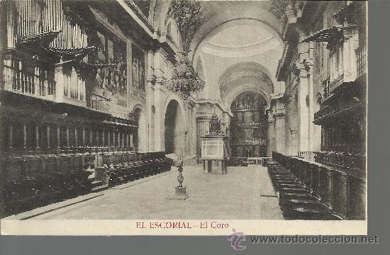 Postales: MADRID MONASTERIO DE EL ESCORIAL CORO SIN CIRCULAR - Foto 1