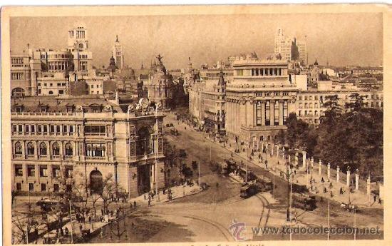 Postales: TARJETA POSTAL. MADRID.BANCO DE ESPA&Ntilde;AY CALLE DE ALCALA. ED. M. ARRIBAS.
