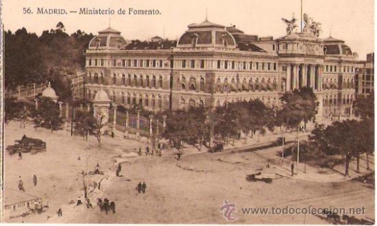 Postales: TARJETA POSTAL. MADRID.N&ordm; 56. MINISTERIO DE FOMENTO. ED. HELIOTIPIA ARTISTICA ESPA&Ntilde;OLA.