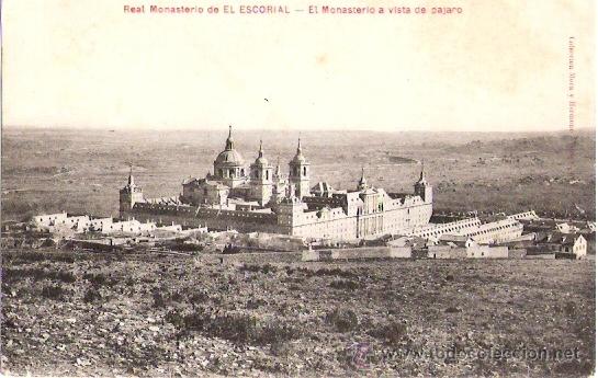 Cartoline: TARJETA POSTAL. EL ESCORIAL. EL MONASTERIO A VISTA DE PAJARO. COLECCION NORA Y HERMANO.