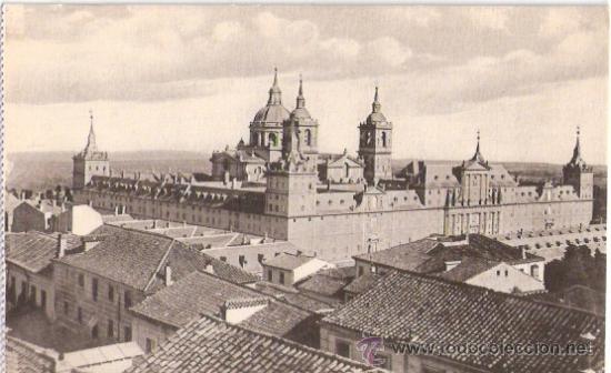 Postales: TARJETA POSTAL. SAN LORENZO DE EL ESCORIAL. MONASTERIO, VISTA GENERAL. ED. THOMAS.