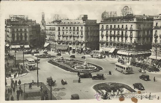Postales: MADRID PUERTA DEL SOL ESCRITA - Foto 1