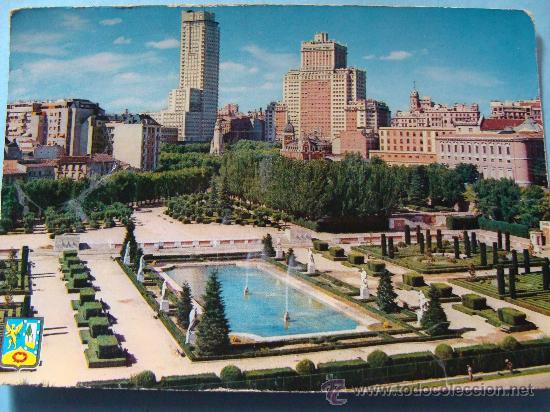 Postais: POSTAL DE MADRID. AÑOS 50. JARDINES DE SABATINI. 724.