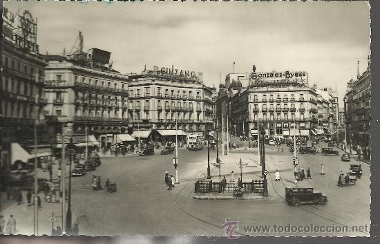 Postales: MADRID PUERTA DEL SOL ESCRITA - Foto 1