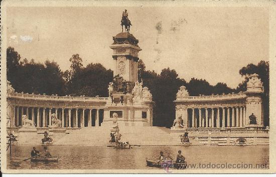 Postales: MADRID  ESTANQUE DEL RETIRO ESCRITA - Foto 1
