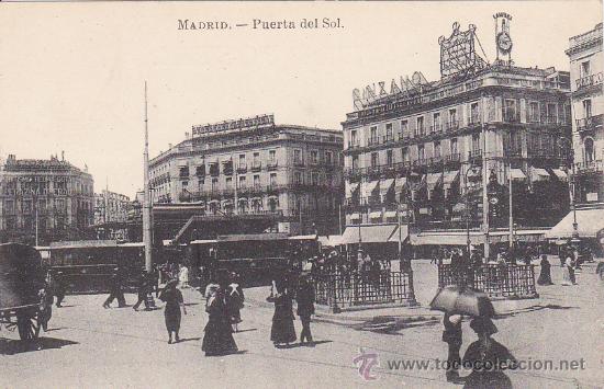 Postales: Madrid Puerta del Sol, postal J. Roig, 5 - Foto 1