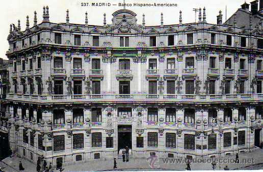 Postales: MADRID - BANCO HISPANO-AMERICANO - Foto 1