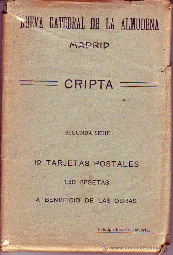 Postales: madrid - nueva catedral de la almudena - cripta - Foto 1