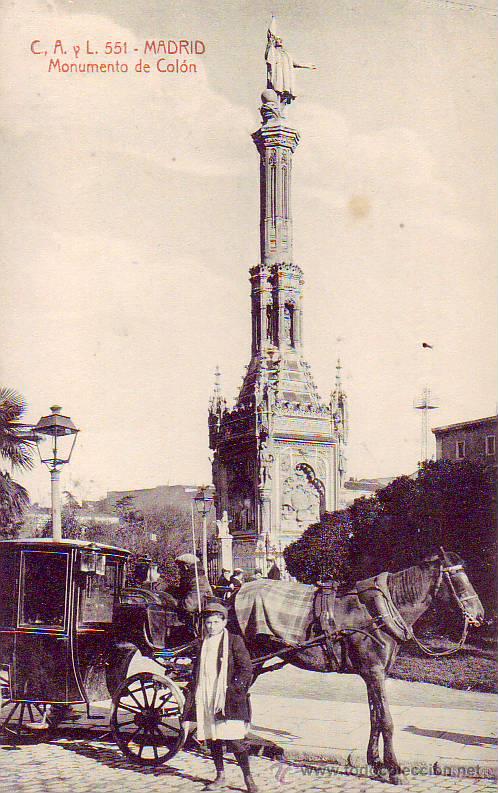 Postales: Madrid - monumento de colon - Foto 1