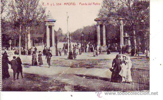 Postales: Madrid - puerta del retiro - Foto 1