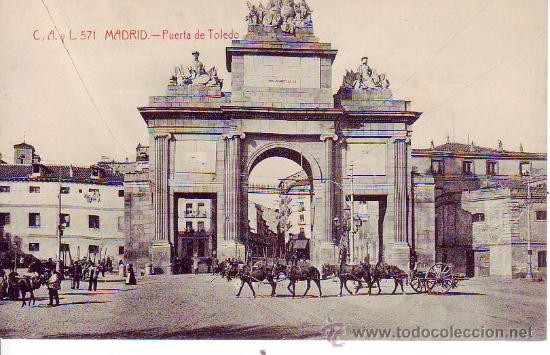 Postales: madrid - puente de toledo - Foto 1
