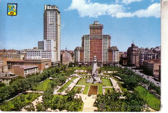 Postales: MADRID - PLAZA DE ESPA&Ntilde;A - Foto 1
