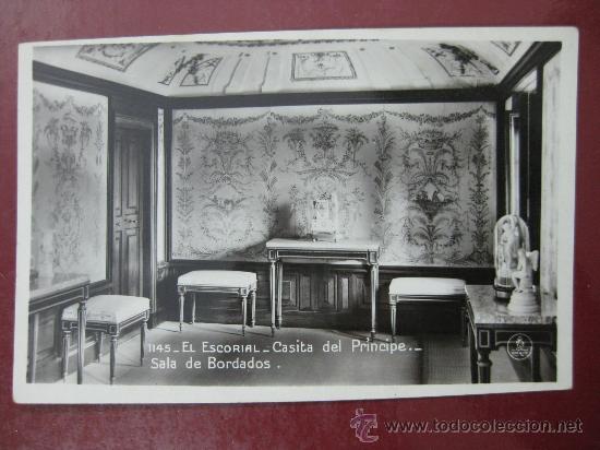 Postais: EL ESCORIAL, CASITA DEL PRINCIPE, SALA DE BORDADOS - POSTAL FOTOGRAFICA