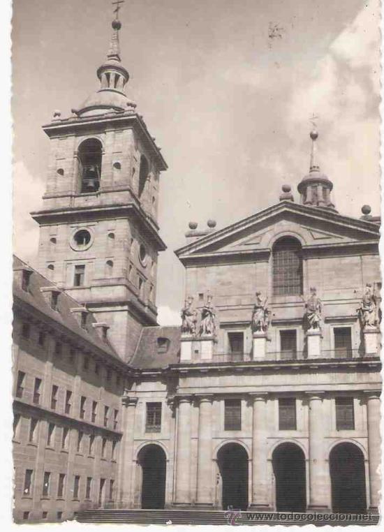Cartoline: TARJETA POSTAL DE MADRID.8. EL ESCORIAL. MONASTERIO, PATIO DE LOS REYES.