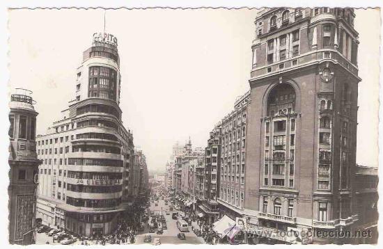 Postais: TARJETA POSTAL DE MADRID.190. AVDA. DE JOSE ANTONIO. EDICIONES GARCIA GARRABELLA- ZARAGOZA.