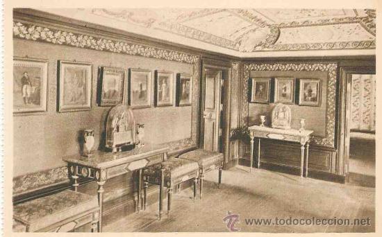 Postais: TARJETA POSTAL DE MADRID.ESCORIAL. CASITA DEL PRINCIPE. SALA DE RETRATOS. HAUSER Y MENET.