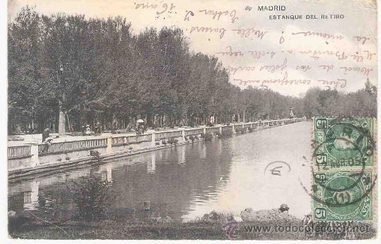 Postais: TARJETA POSTAL DE MADRID.89. ESTANQUE DEL RETIRO.