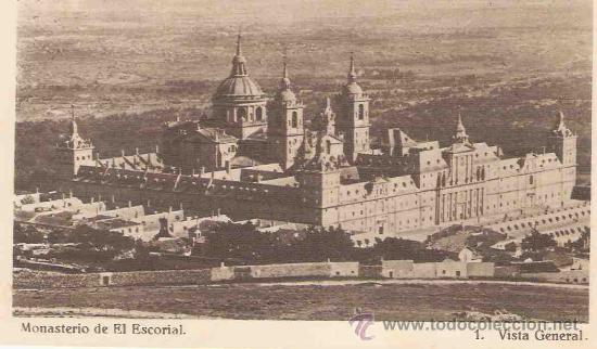 Postais: TARJETA POSTAL DE MADRID.1.MONASTERIO DE EL ESCORIAL. VISTA GENERAL.HAUSER Y MENET.