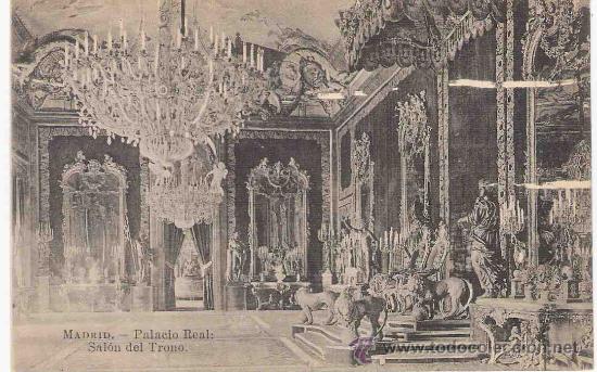 Postais: TARJETA POSTAL DE MADRID.PALACIO REAL- SALON DEL TRONO. FOTOTIPIA J. ROIG.-MADRID.
