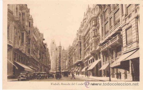 Postais: TARJETA POSTAL DE MADRID.AVENIDA DEL CONDE DE PE&Ntilde;ALVER.
