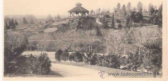 Postais: TARJETA POSTAL DE MADRID.43. PARQUE DEL OESTE, CASCADA Y KIOSCO. HAUSER Y MENET.