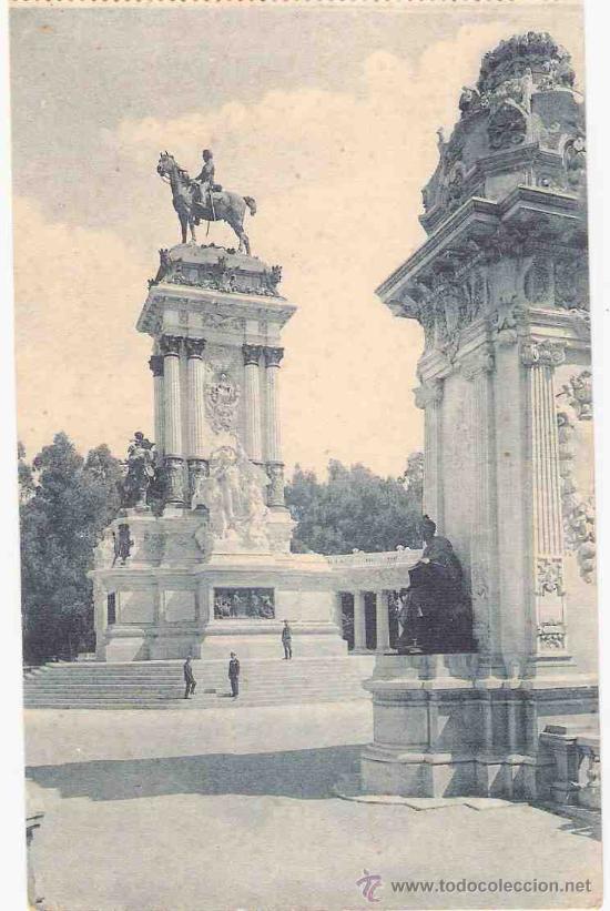 Postais: TARJETA POSTAL DE MADRID.174. PARQUE DEL RETIRO, MONUMENTO A ALFONSO XII.