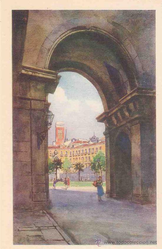 Cartoline: TARJETA POSTAL DE MADRID.VISTA A LA PLAZA MAYOR. B. Y P. ASTRO.