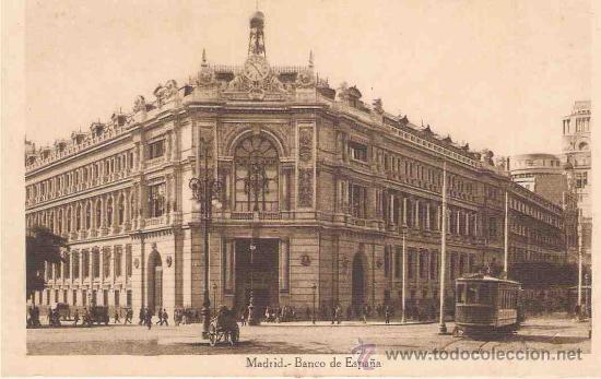 Postales: TARJETA POSTAL DE MADRID. BANCO DE ESPA&Ntilde;A. - Foto 1