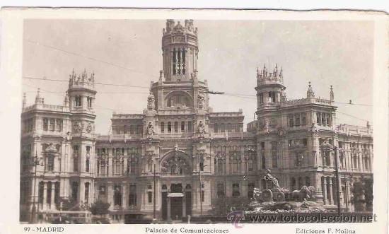 Postcards: TARJETA POSTAL DE MADRID.97. PALACIO DE COMUNICACIONES. EDICIONESF. MOLINA.