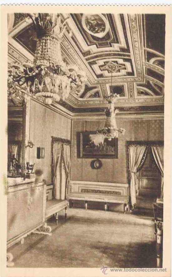 Postcards: TARJETA POSTAL DE MADRID.ESCORIAL. CASITA  DEL PRINCIPE. SALA TORTILLONES. HAUSER Y MENET.