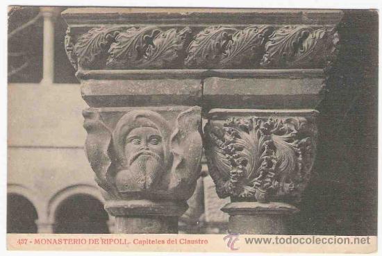 Postales: TARJETA POSTAL DE MADRID.437. MONASTERIO DE RIPOLL, CAPITELES DEL CLAUSTRO. EDICION ALMIRALL.