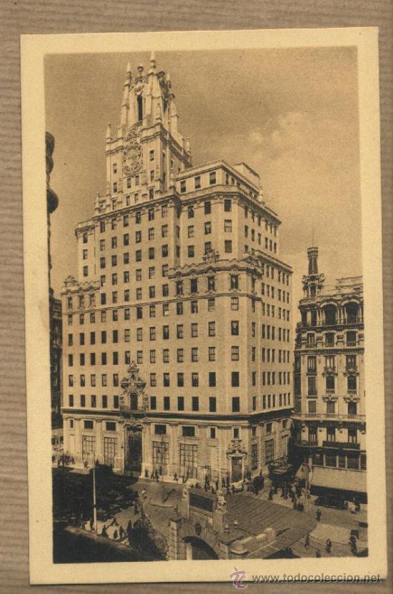 Postales: Postal Madrid / Edificio de la Compa&ntilde;ia Telef&oacute;nica / Concilium ophtalmologicum 1933 - Foto 1