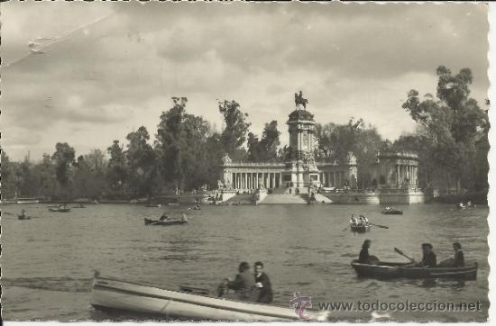 Postales: MADRID ESTANQUE DEL RETIRO ESCRITA - Foto 1