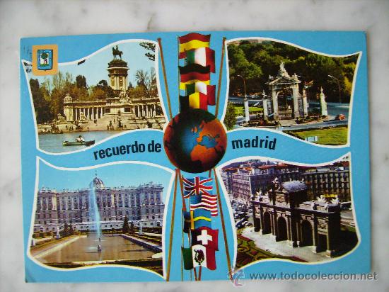 Postales: POSTAL CIRCULADA RECUERDO DE MADRID. - Foto 1