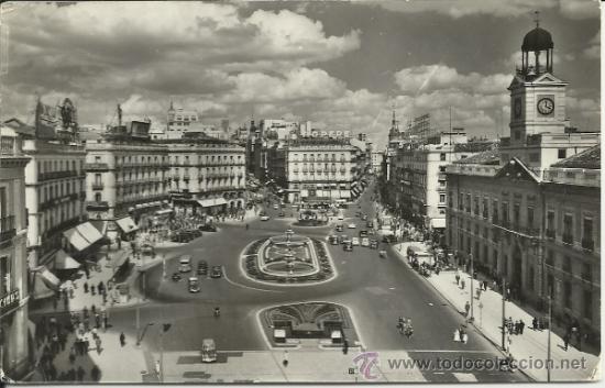 Postales: MADRID PUERTA DEL SOL ESCRITA - Foto 1
