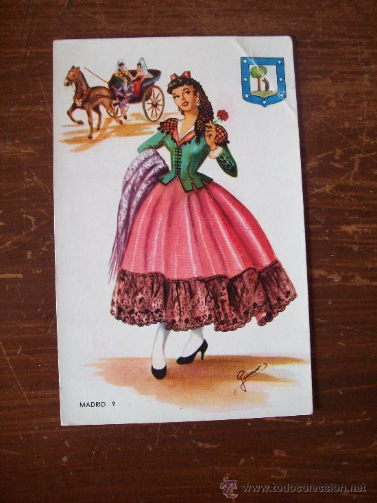 Postales: Traje regional de Madrid. - Foto 1