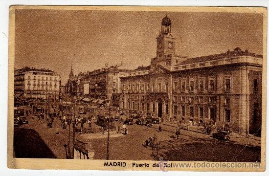 Postales: POSTAL DE MADRID PUERTA DE SOL1940 - Foto 1