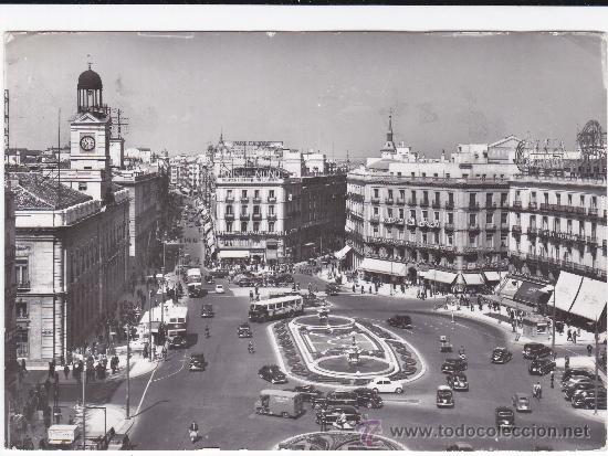 Postales: Madrid Puerta del Sol (escrita) - Foto 1