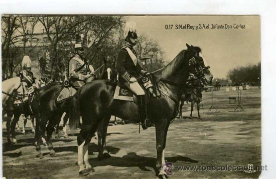 Postkarten: POSTAL FOTOGRAFICA REY ALFONSO XIII E INFANTE DON JAIME A CABALLO