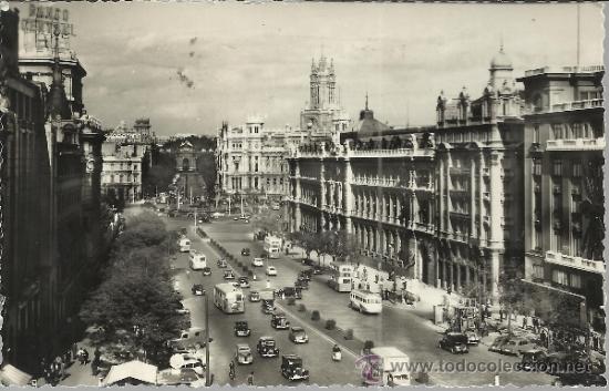 Postales: MADRID CALLE DE ALCALA ESCRITA - Foto 1