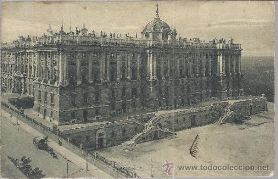 Postales: MADRID PALACIO REAL ESCRITA - Foto 1