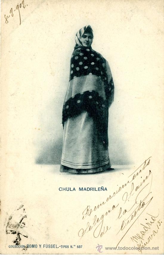 Postais: Chula madrile&ntilde;a. Colecci&oacute;n Romo y F&uuml;ssel