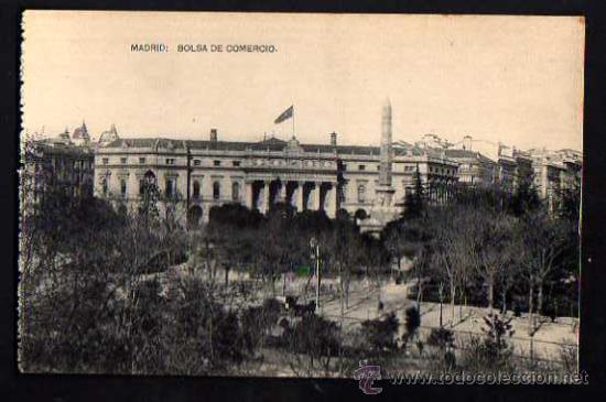 Postales: Madrid. Bolsa de comercio. Hauser y Menet. No circulada. - Foto 1
