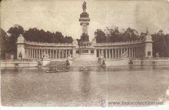 Postales: MADRID PARQUE DEL RETIRO ESCRITA - Foto 1