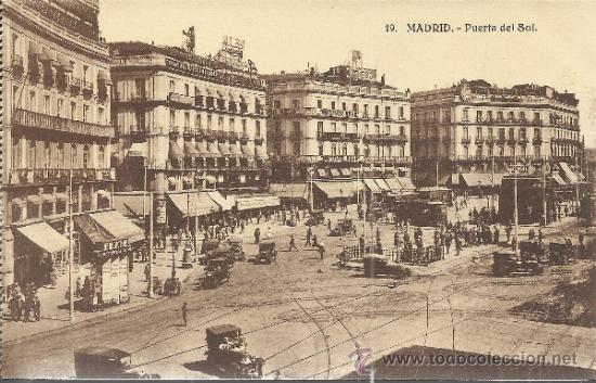 Postales: MADRID PUERTA DEL SOL SIN ESCRIBIR - Foto 1