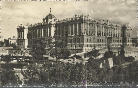 Postales: MADRID PALACIO REAL ESCRITA - Foto 1