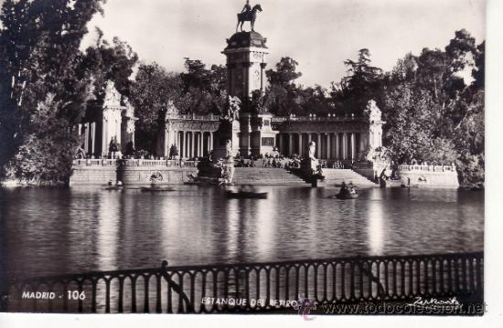 Postales: MADRID - ESTANQUE DEL RETIRO - Foto 1