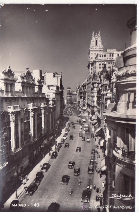 Postales: MADRID - AVENIDA DE JOSE ANTONIO - Foto 1